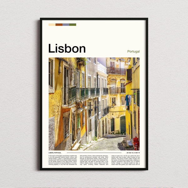 Lisbon - Narrow Street With Laundry - Travel Print