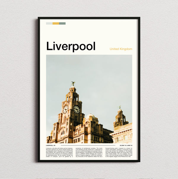Liverpool - Royal Liver Building Clock Towers - Travel Print