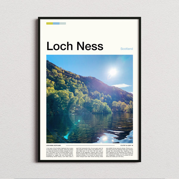 Loch Ness - Sunlight Over The Loch - Travel Print