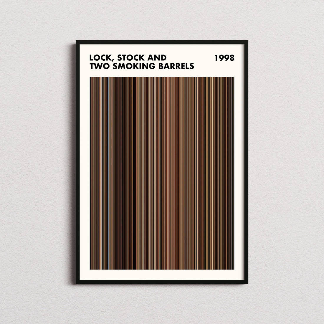 Lock, Stock and Two Smoking Barrels Movie Barcode Poster - Simplified