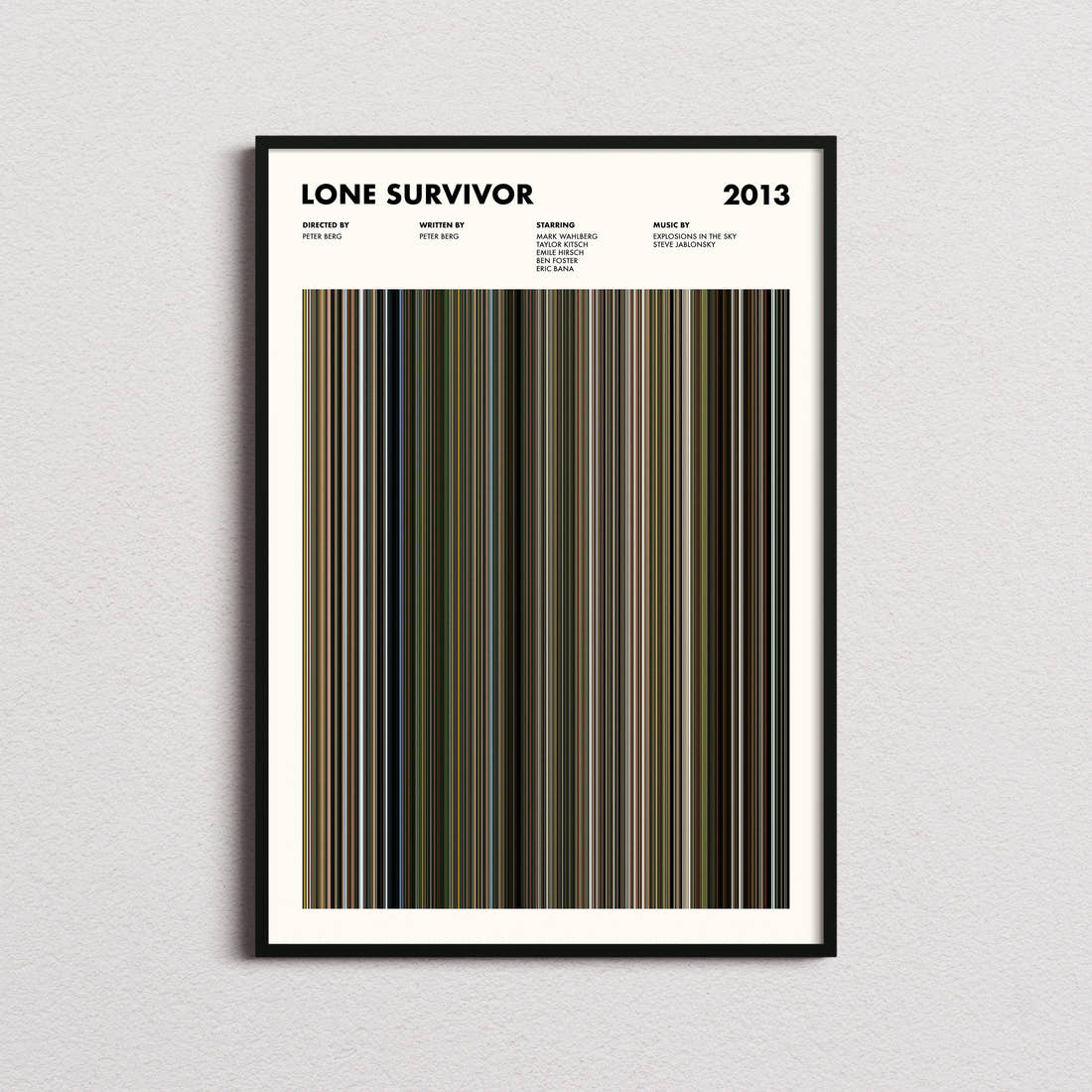Lone Survivor Movie Barcode Poster