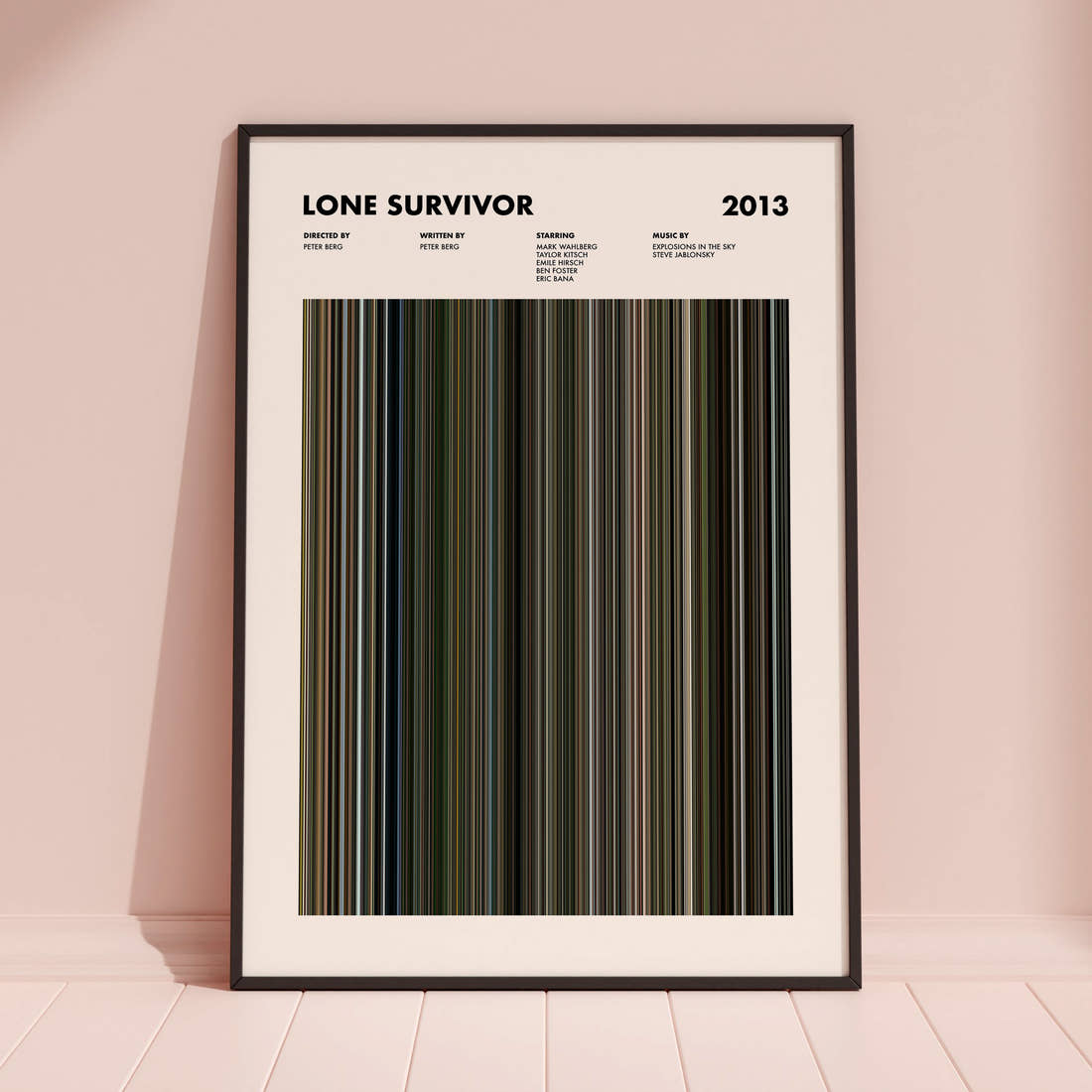 Lone Survivor Movie Barcode Poster