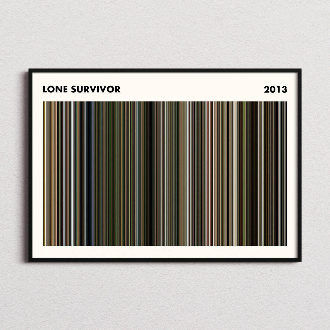 Lone Survivor Movie Barcode Poster - Simplified