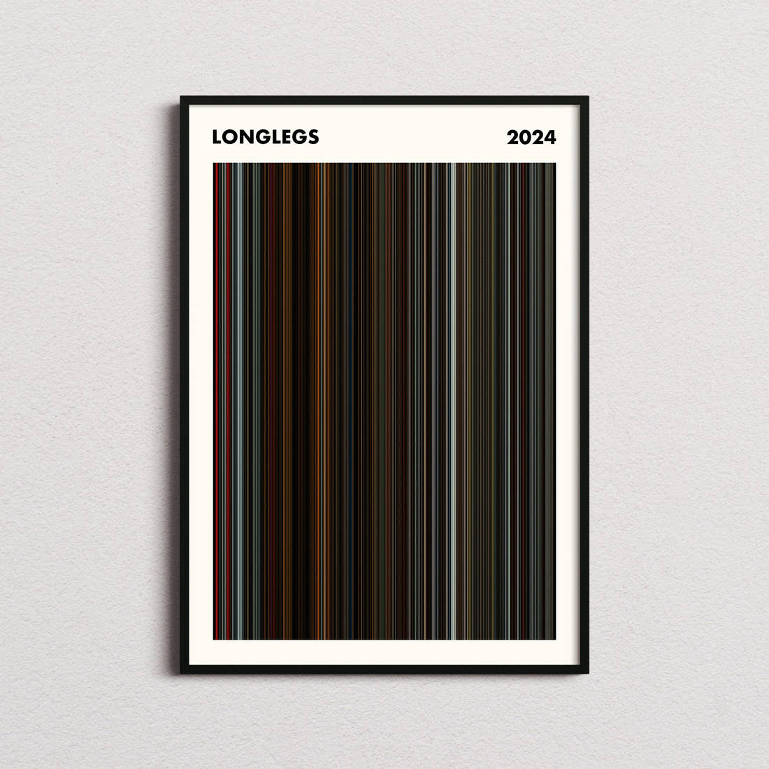 Longlegs Movie Barcode Poster - Simplified