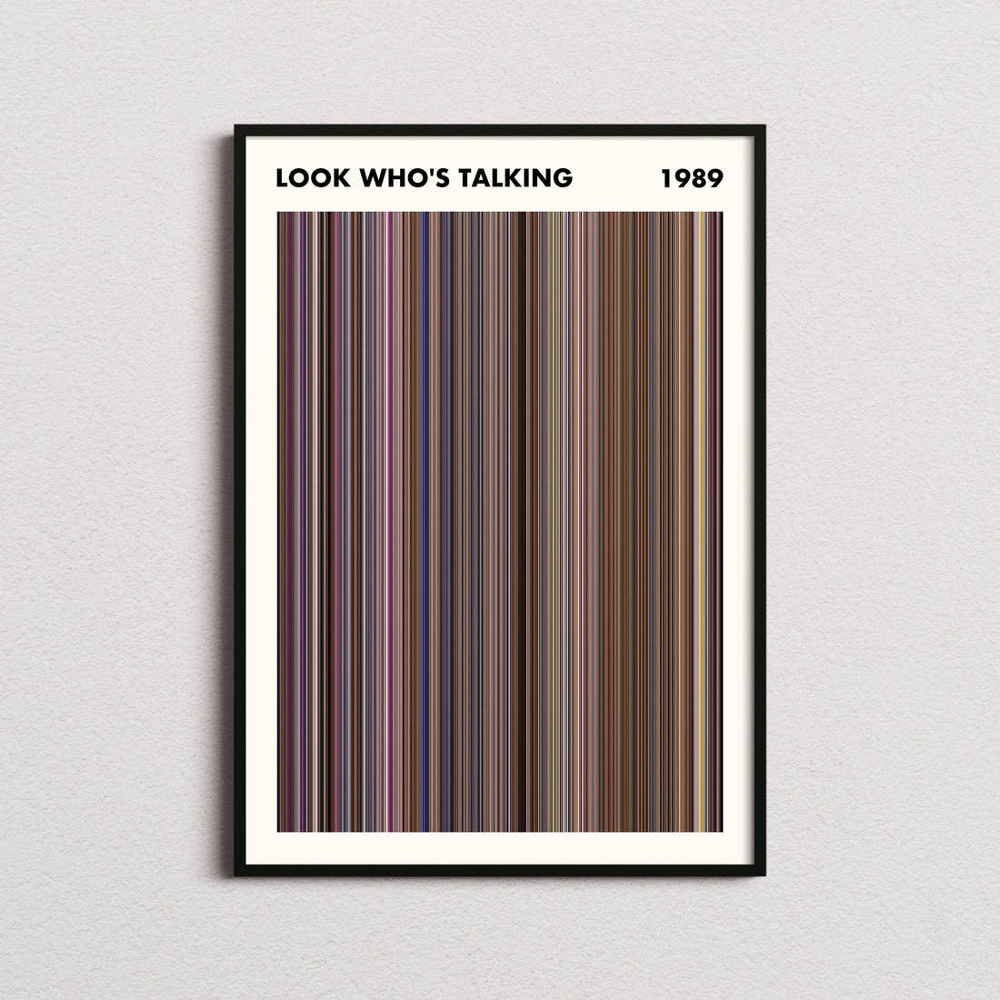 Look Who's Talking Movie Barcode Poster - Simplified