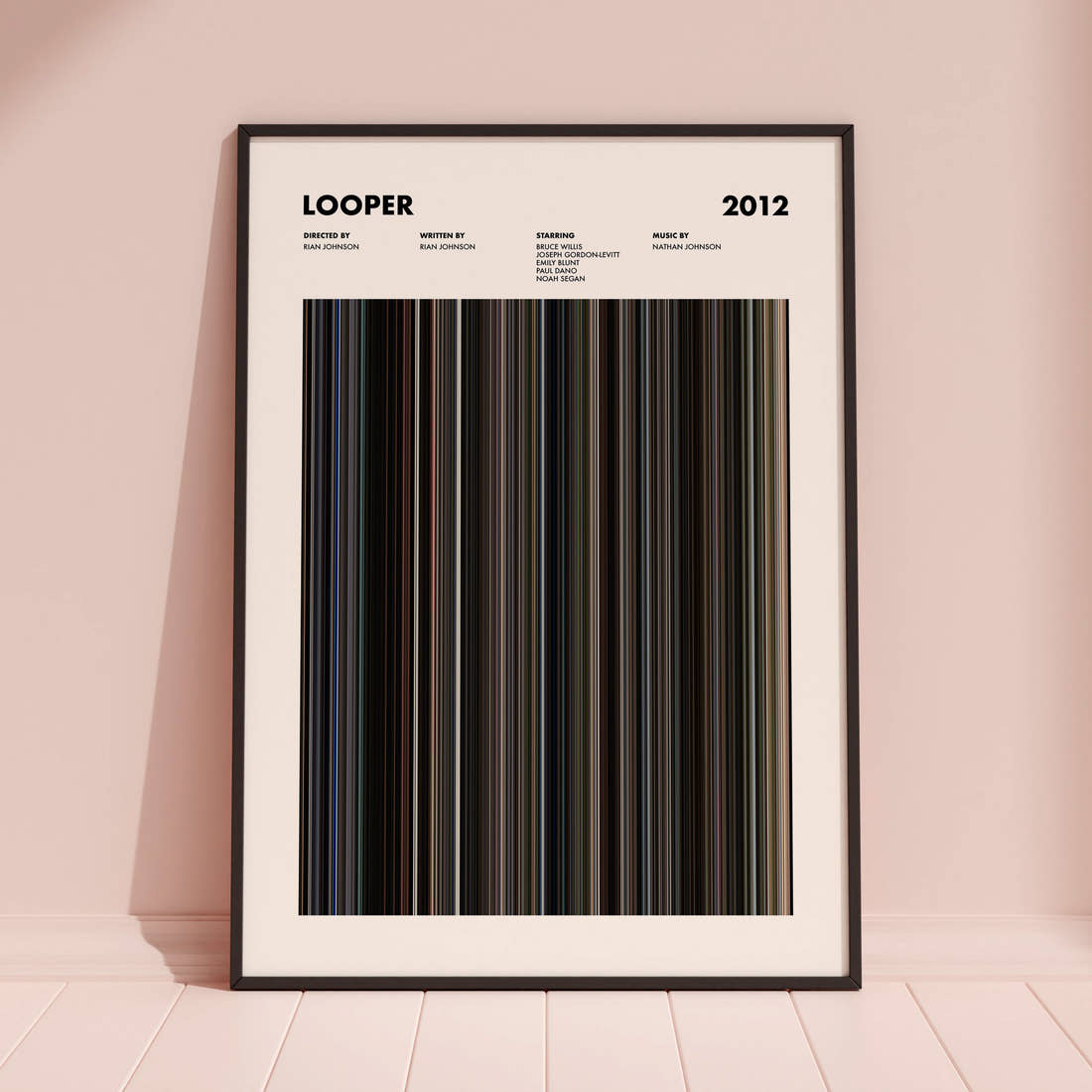 Looper Movie Barcode Poster