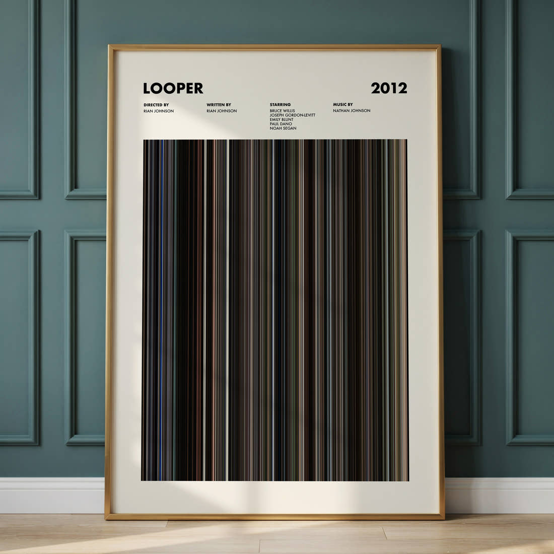 Looper Movie Barcode Poster