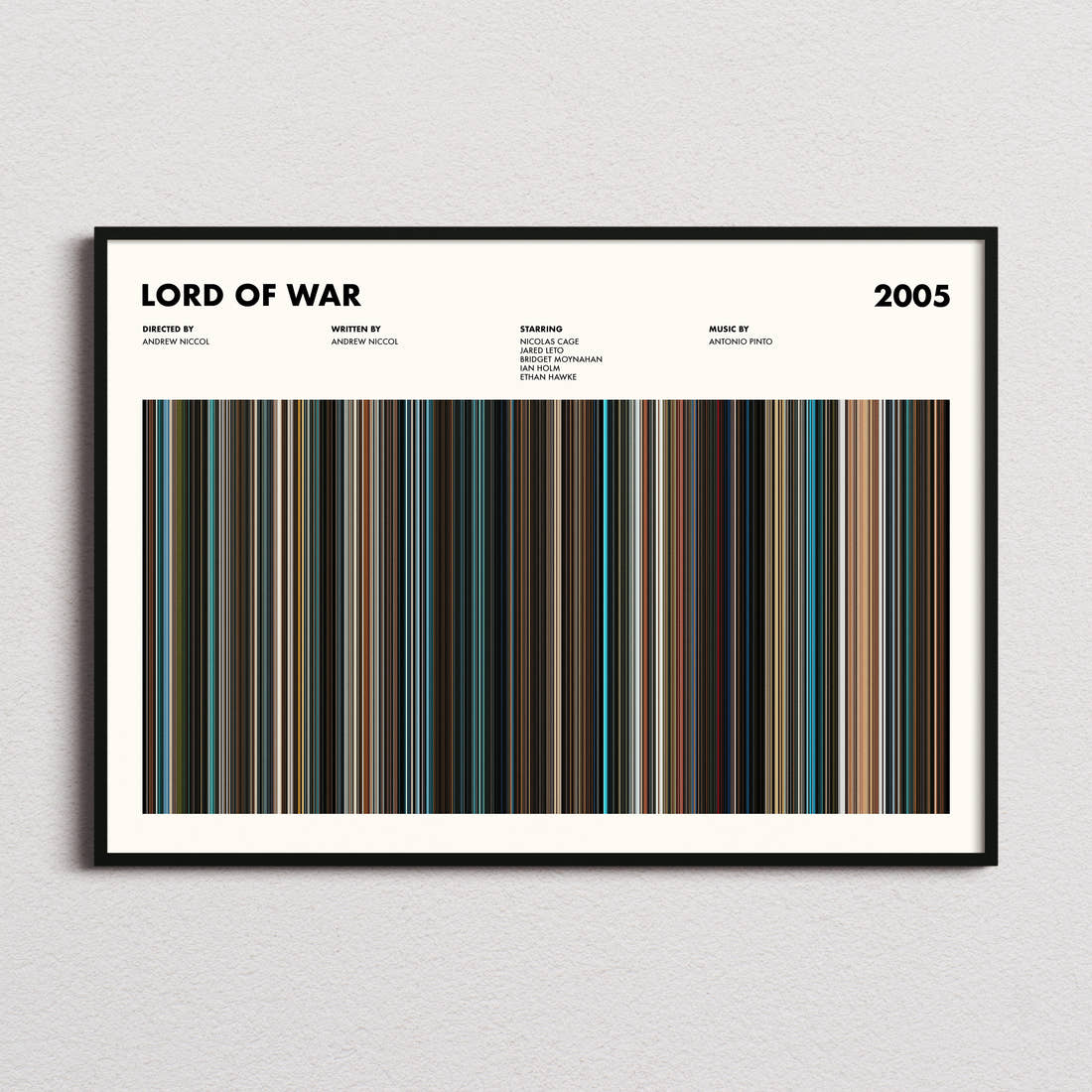 Lord of War Movie Barcode Poster