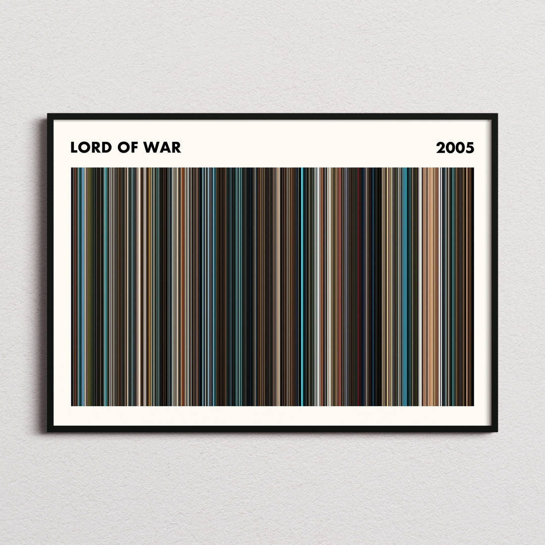Lord of War Movie Barcode Poster - Simplified