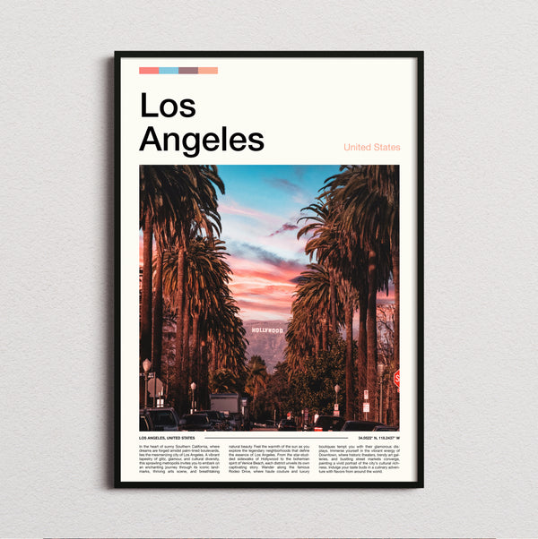 Los Angeles - Distant Hollywood Sign - Travel Print