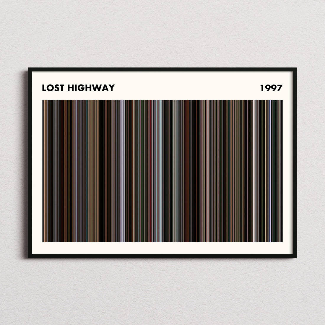 Lost Highway Movie Barcode Poster - Simplified