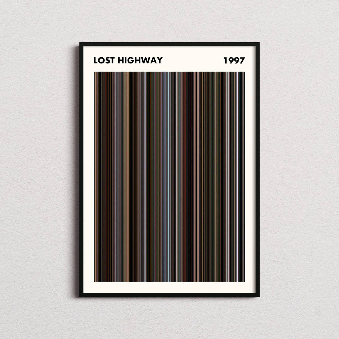 Lost Highway Movie Barcode Poster - Simplified