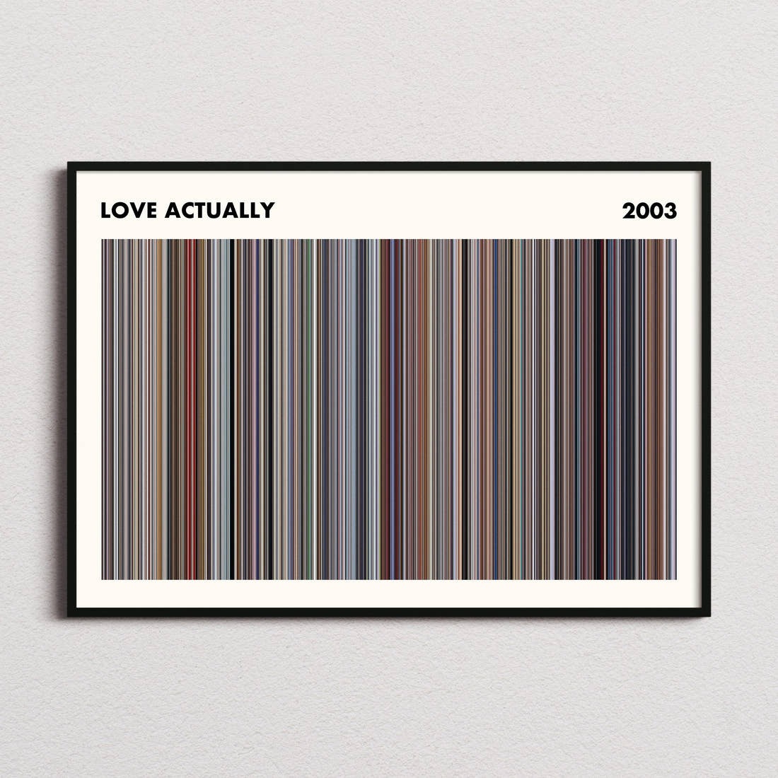 Love Actually Movie Barcode Poster - Simplified