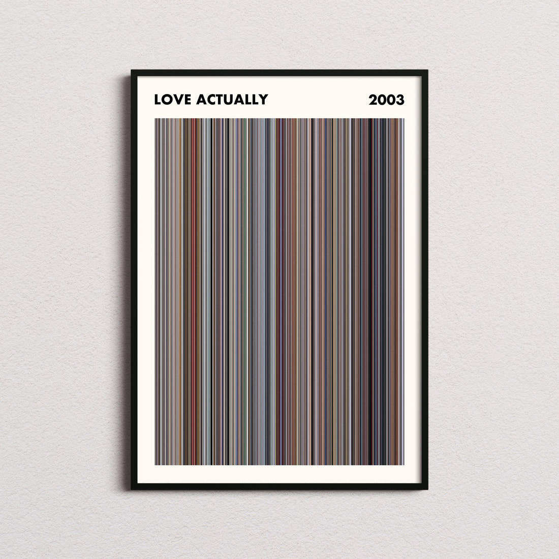 Love Actually Movie Barcode Poster - Simplified
