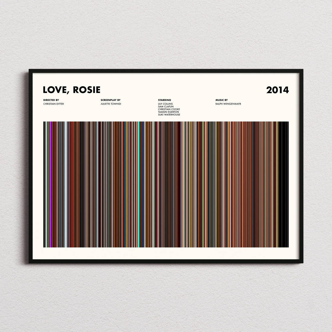 Love, Rosie Movie Barcode Poster