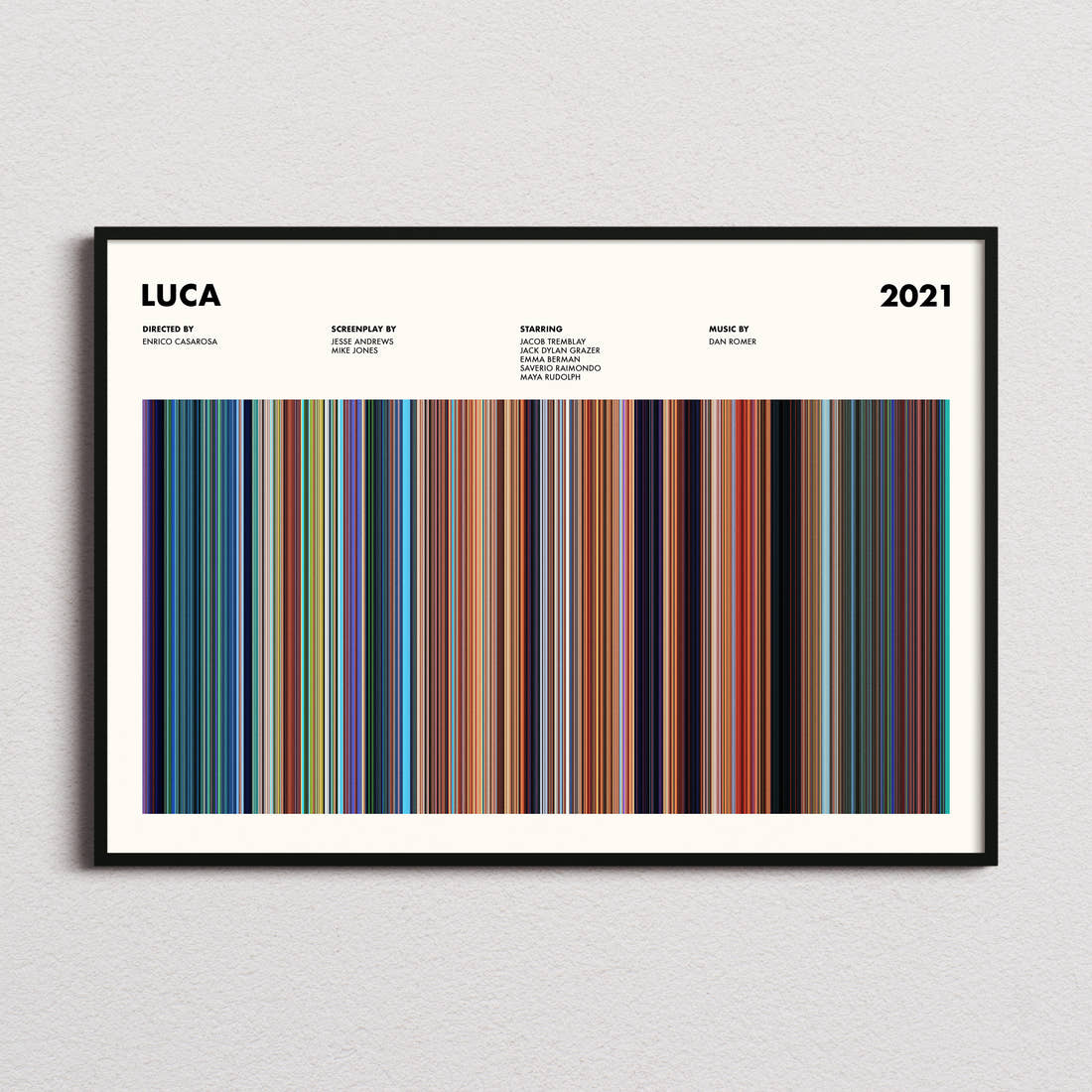 Luca Movie Barcode Poster