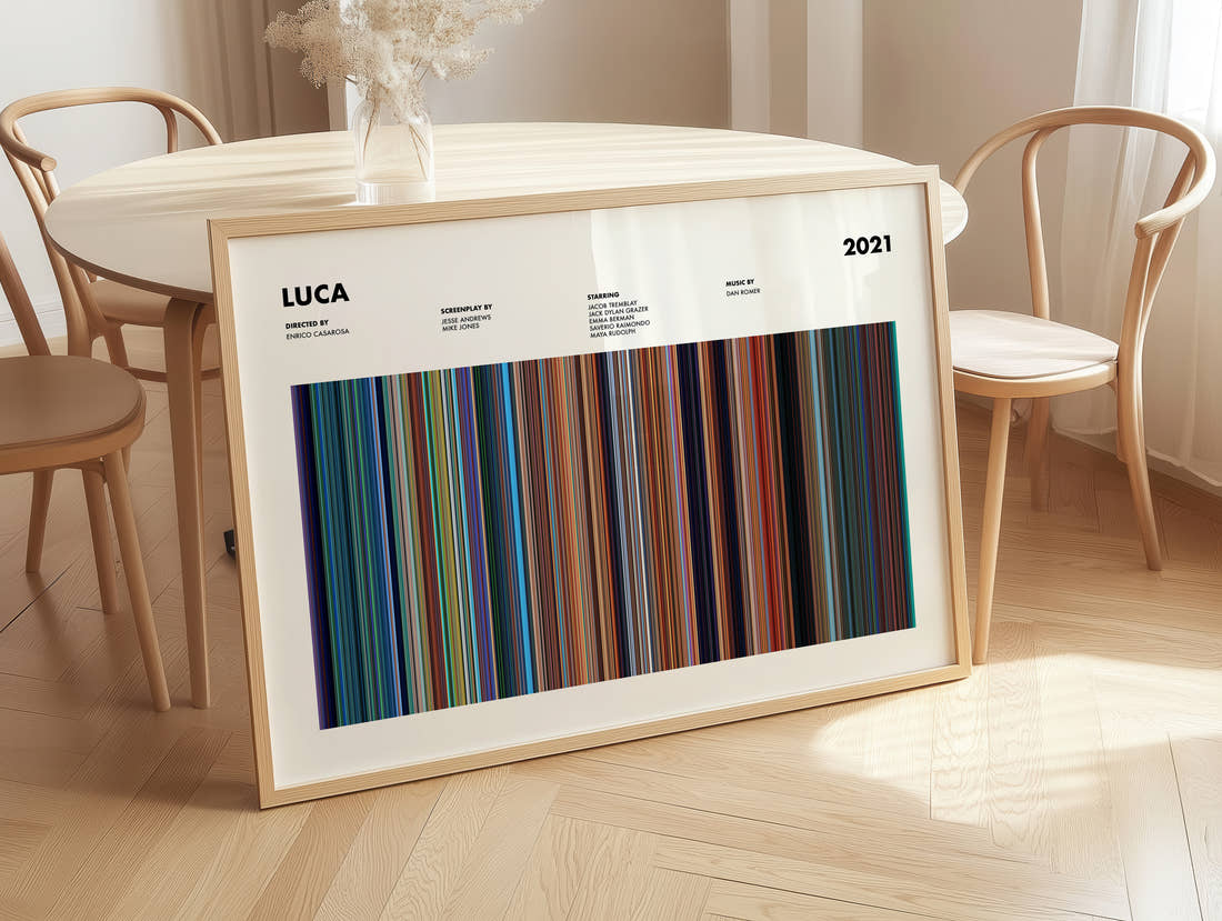 Luca Movie Barcode Poster
