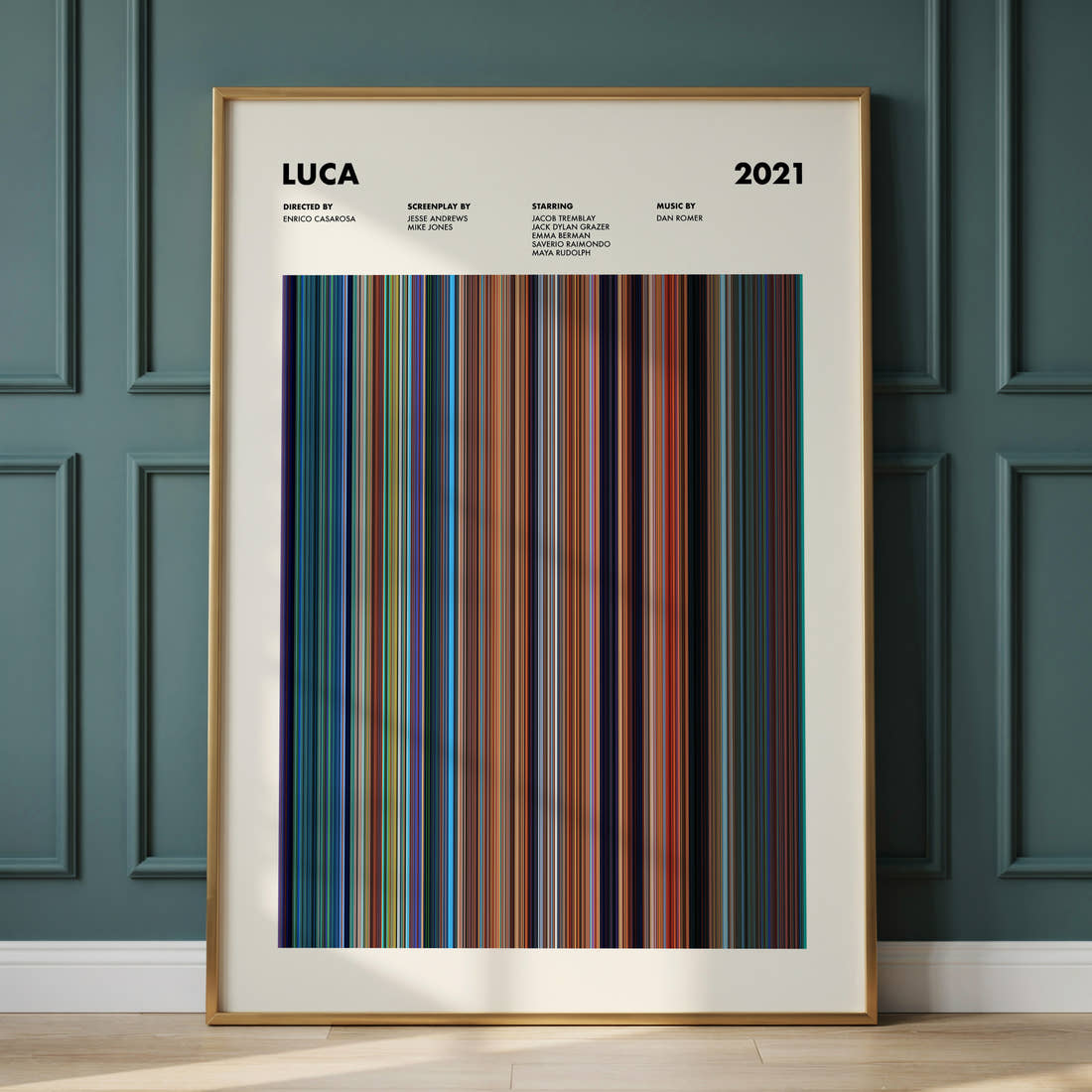 Luca Movie Barcode Poster