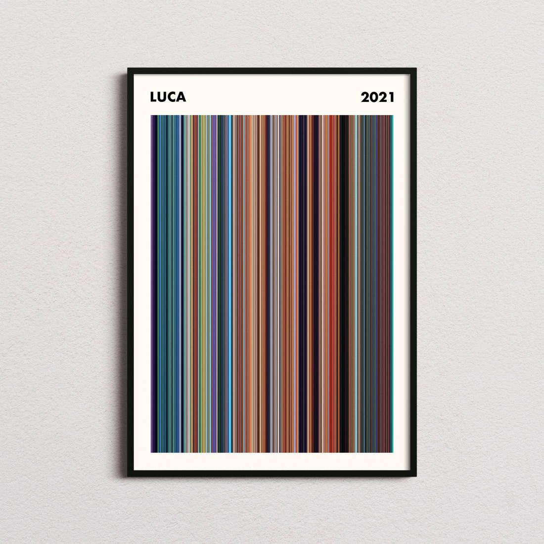 Luca Movie Barcode Poster - Simplified