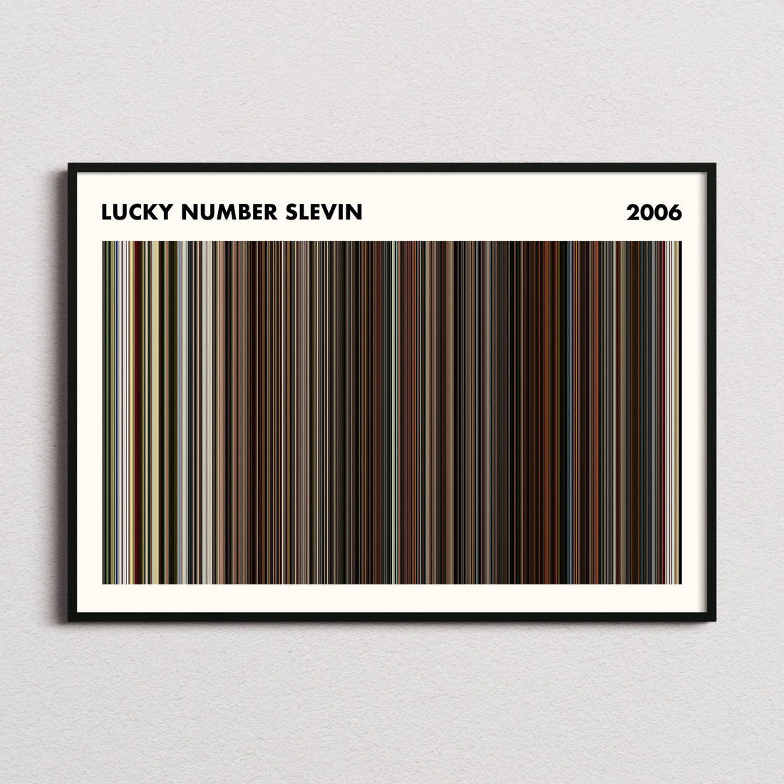 Lucky Number Slevin Movie Barcode Poster - Simplified
