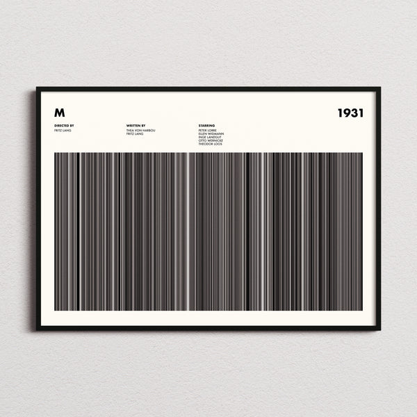 M Movie Barcode Poster