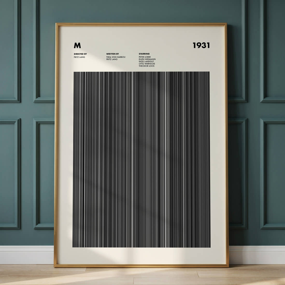M Movie Barcode Poster