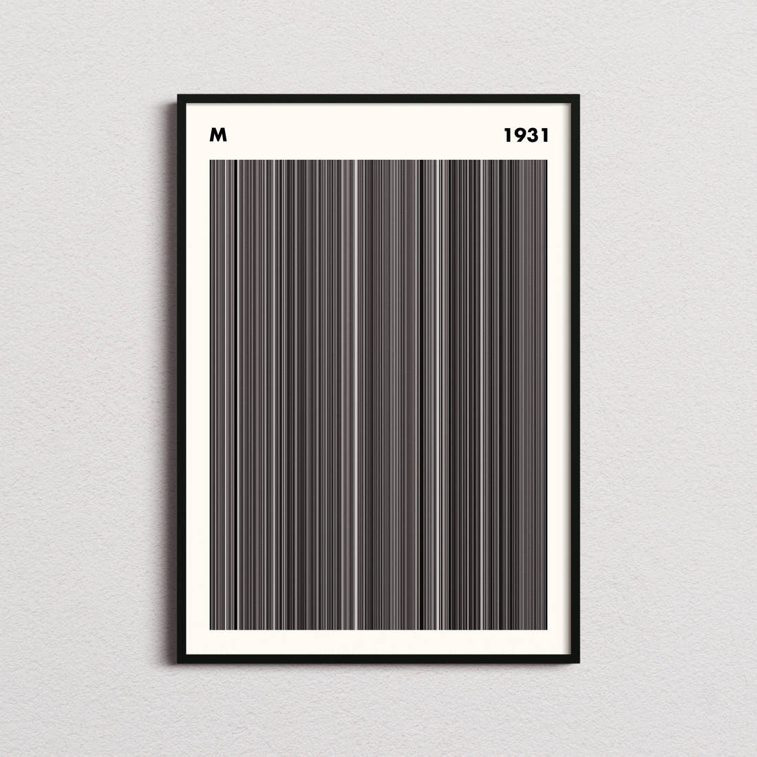 M Movie Barcode Poster - Simplified