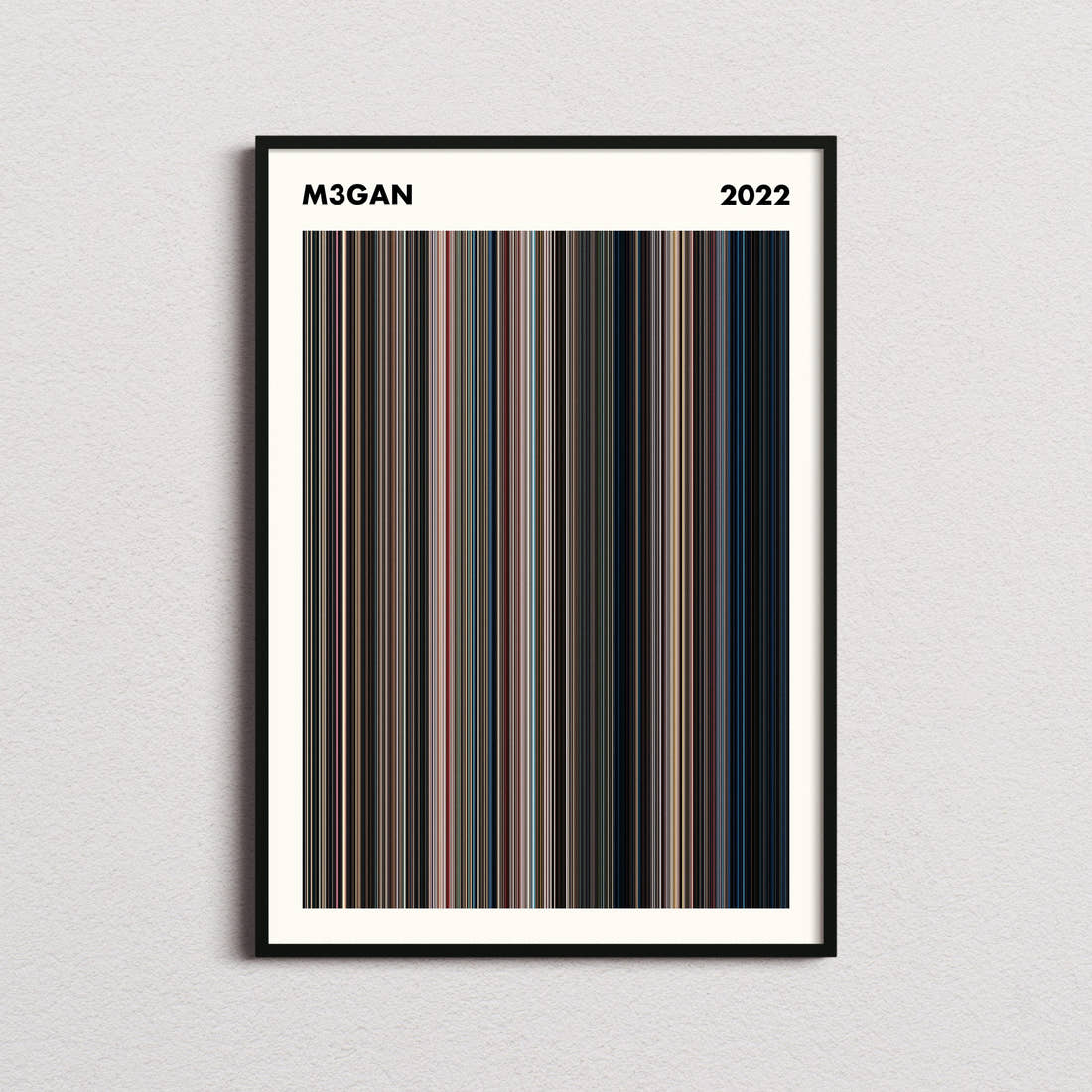 M3GAN Movie Barcode Poster - Simplified