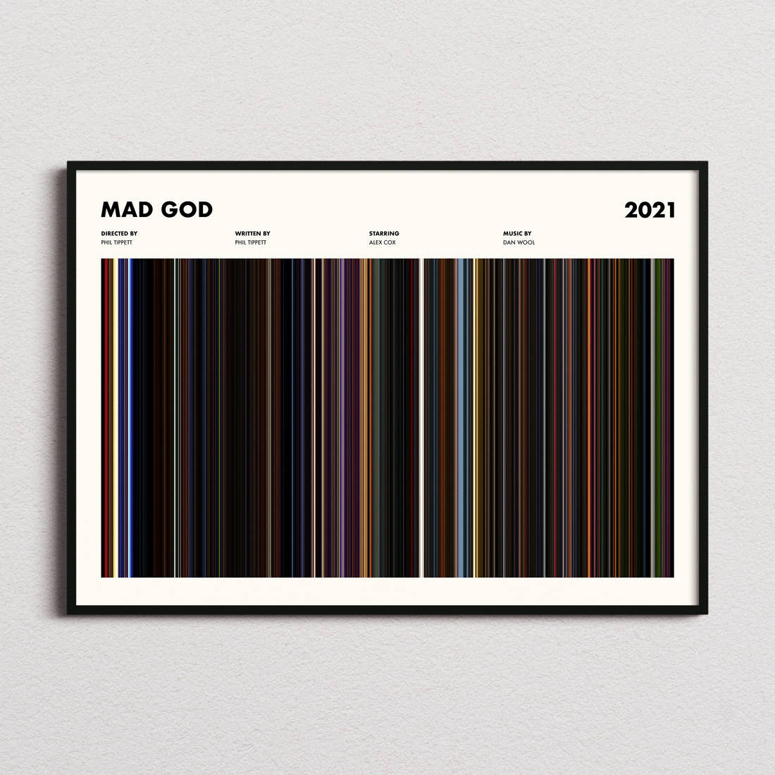 Mad God Movie Barcode Poster