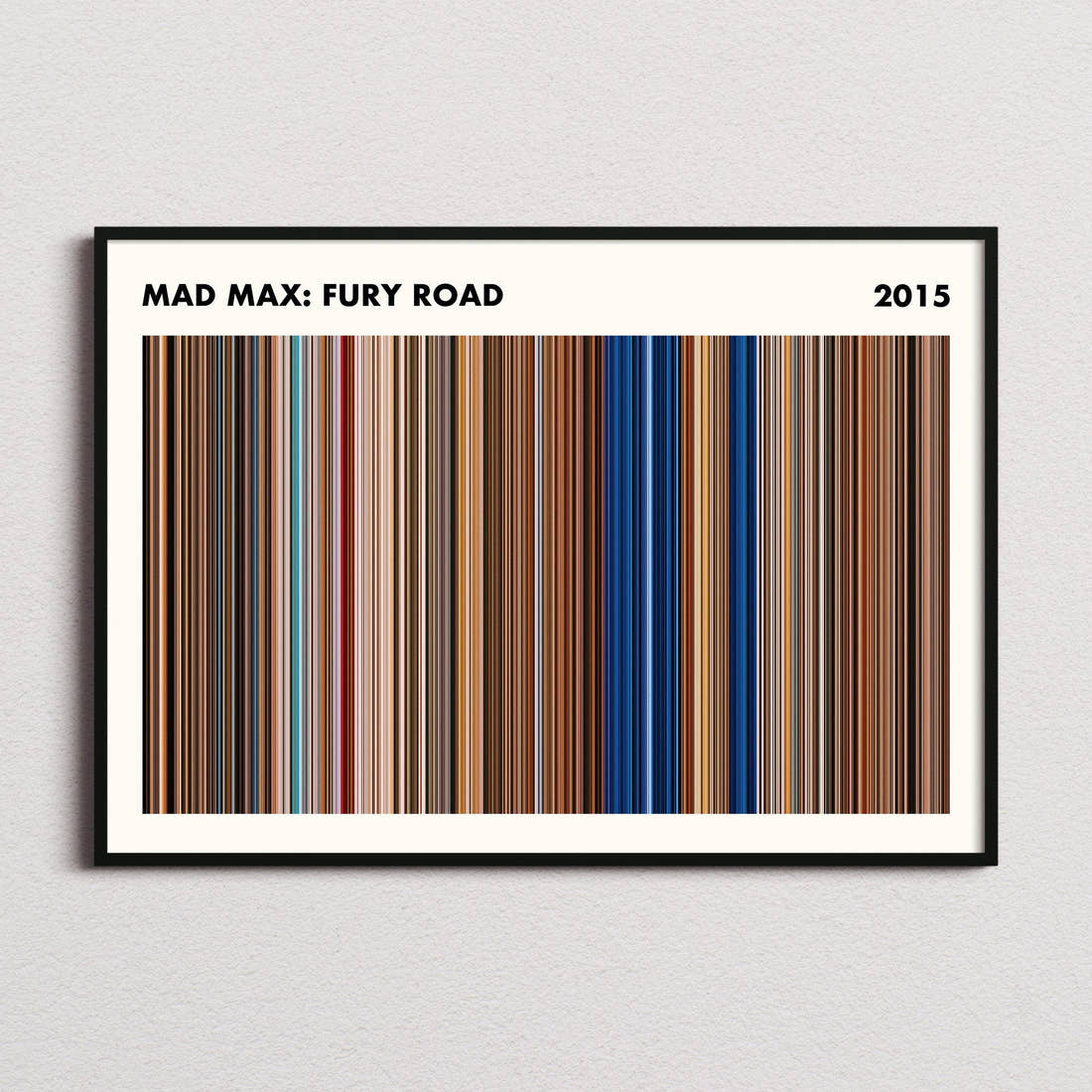 Mad Max: Fury Road Movie Barcode Poster - Simplified