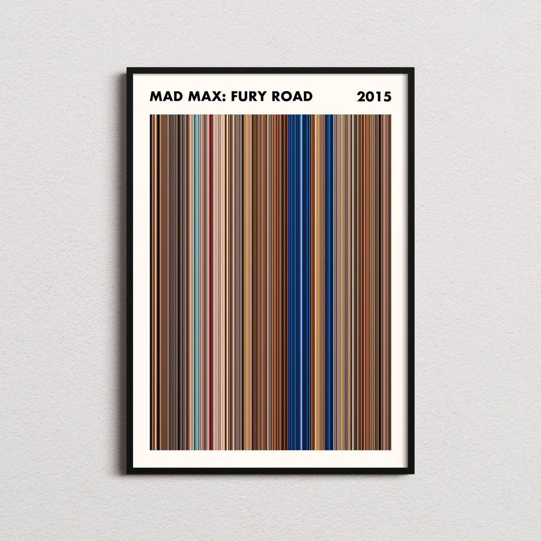 Mad Max: Fury Road Movie Barcode Poster - Simplified