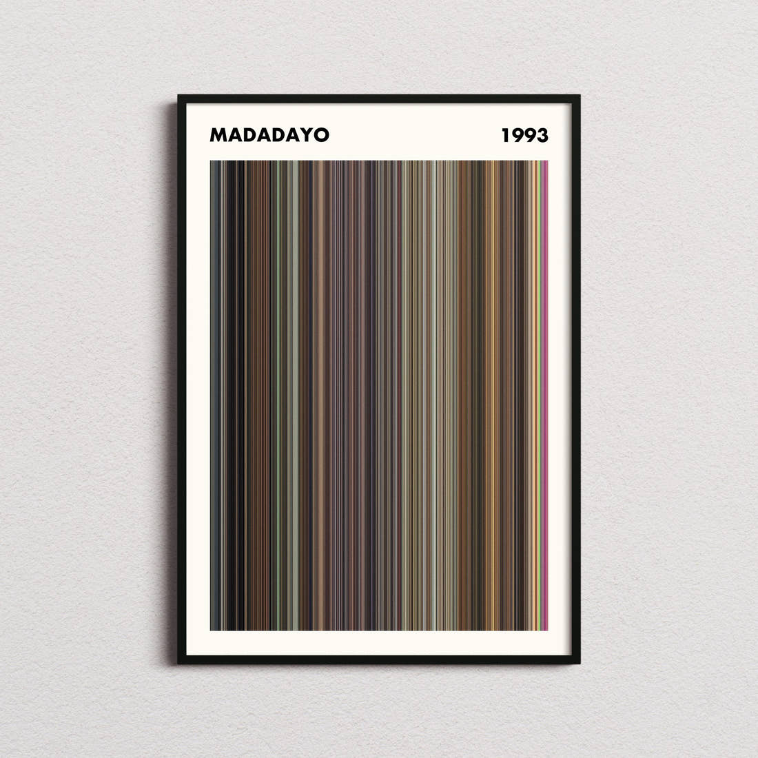 Madadayo Movie Barcode Poster - Simplified