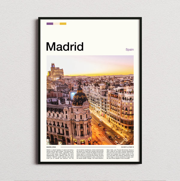 Madrid - Metropolis Building At Sunset - Travel Print