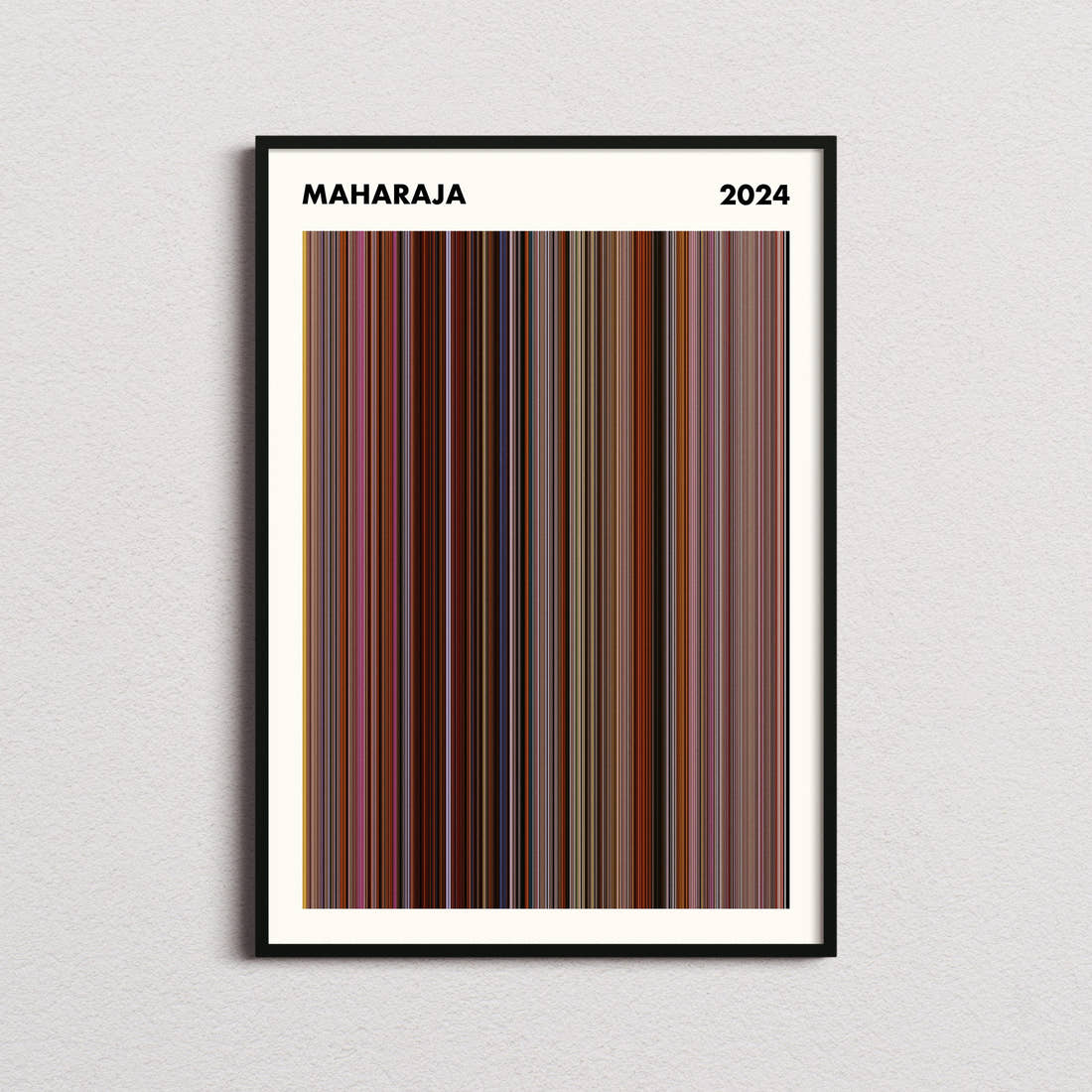 Maharaja Movie Barcode Poster - Simplified