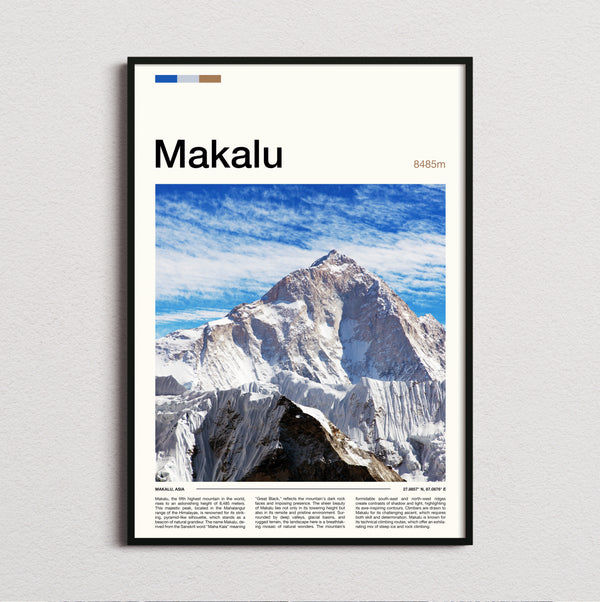 Makalu - Snowy Mountain Peaks - Travel Print