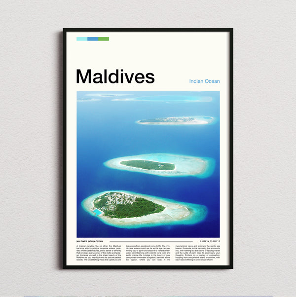 Maldives - Small Tropical Islands - Travel Print