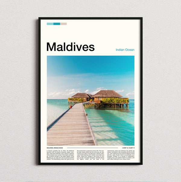Maldives - Overwater Bungalow - Travel Print