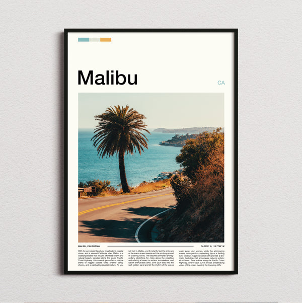 Malibu - Coastal Road - Travel Print