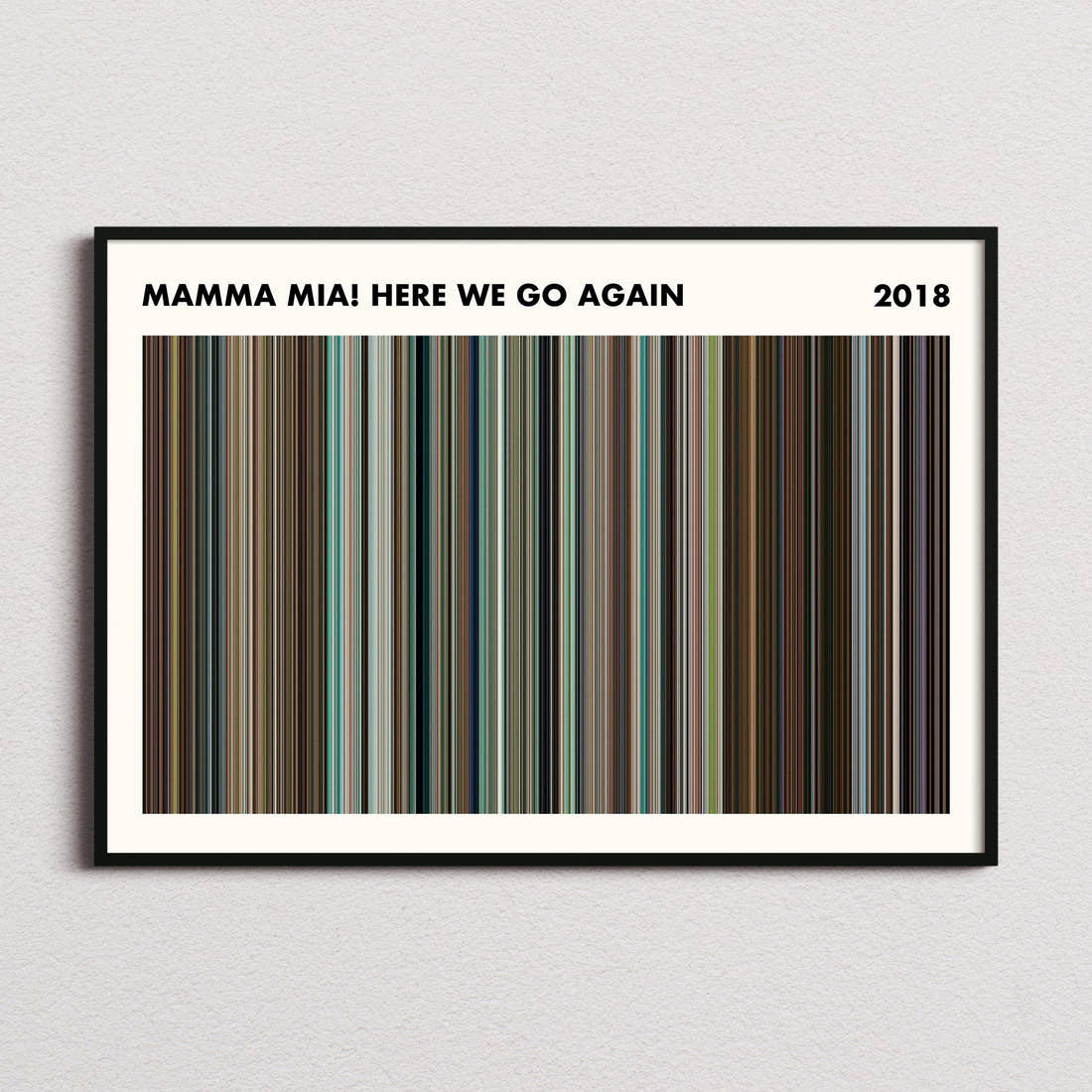 Mamma Mia! Here We Go Again Movie Barcode Poster - Simplified