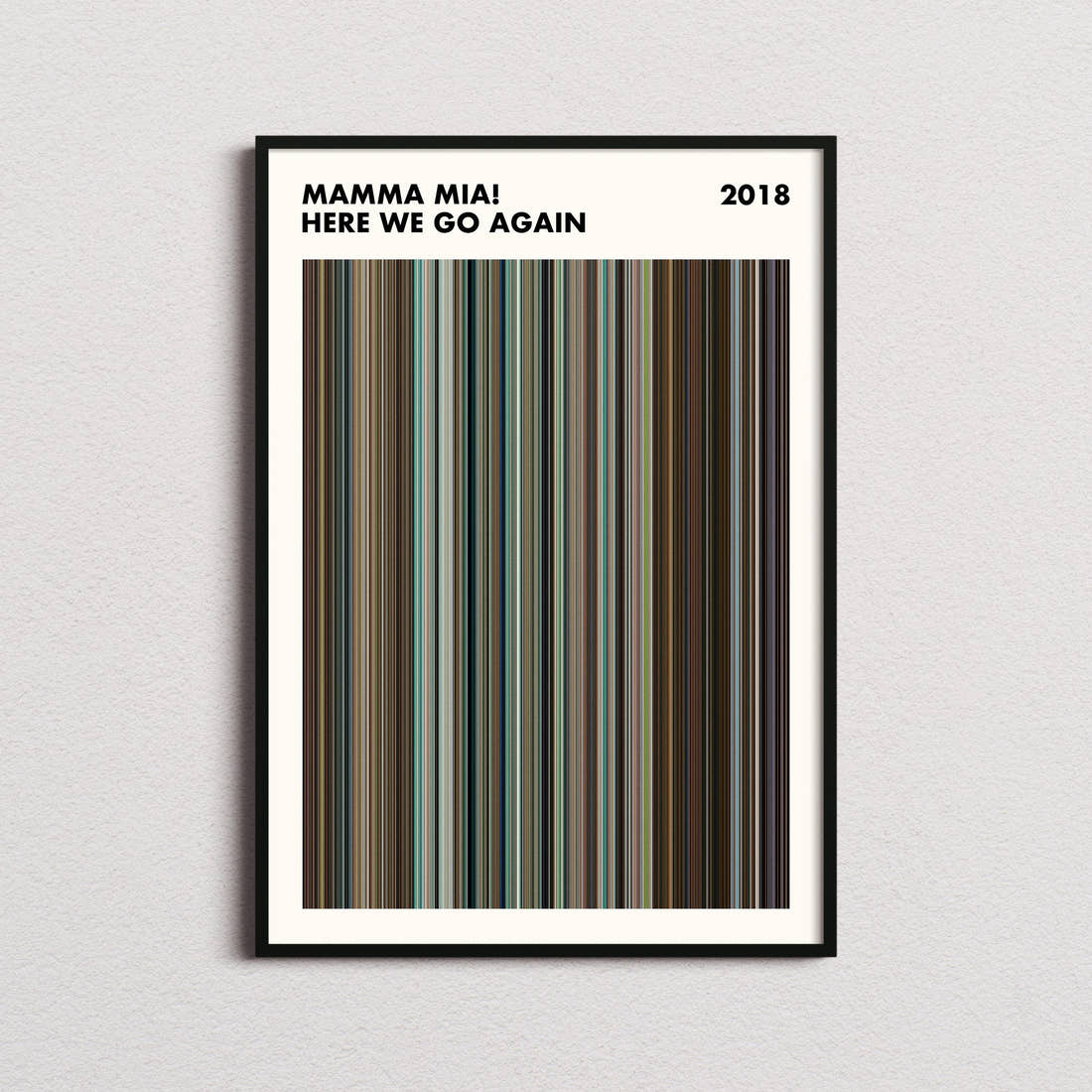 Mamma Mia! Here We Go Again Movie Barcode Poster - Simplified