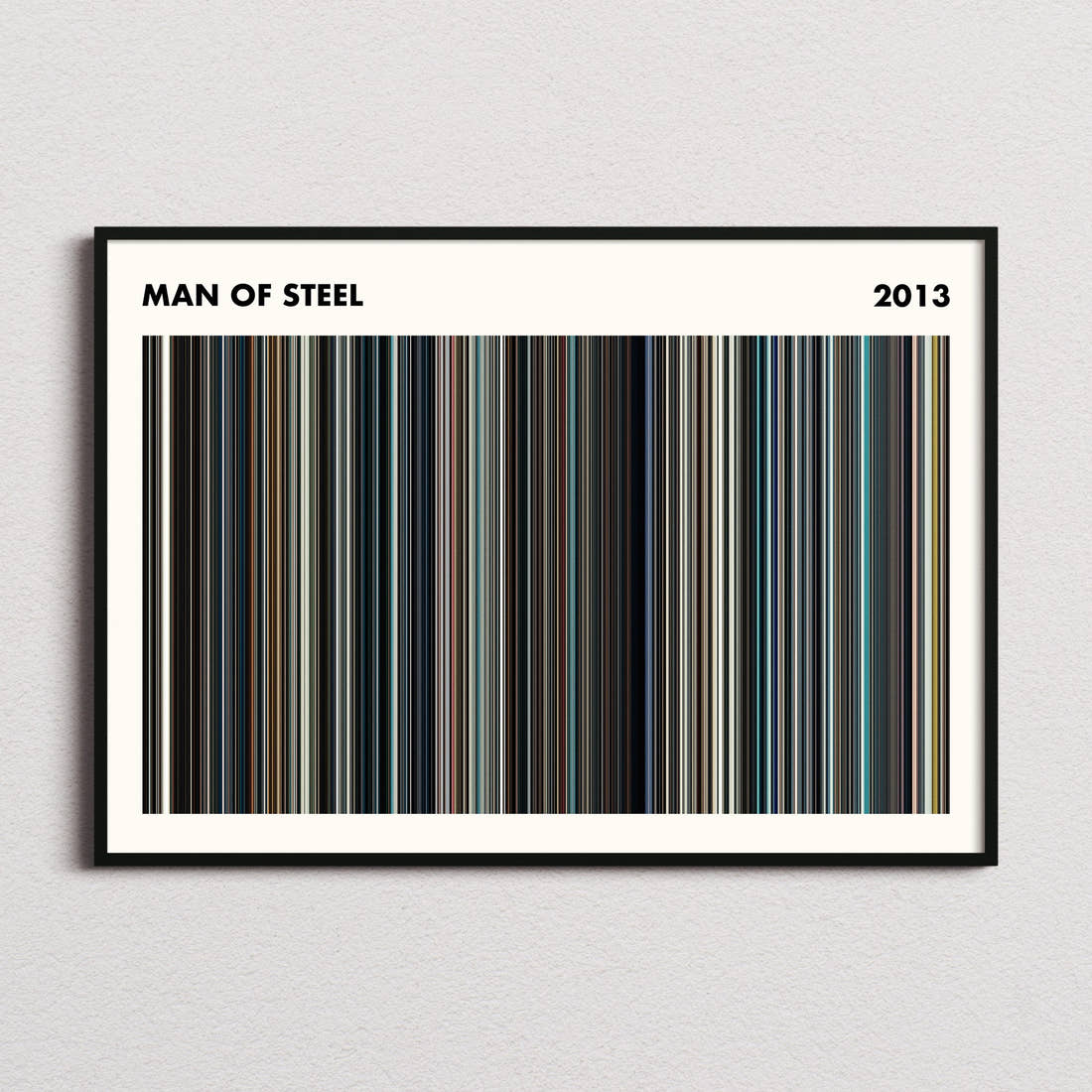 Man of Steel Movie Barcode Poster - Simplified