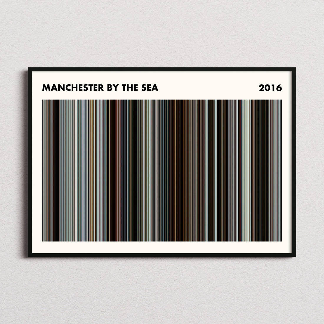 Manchester by the Sea Movie Barcode Poster - Simplified