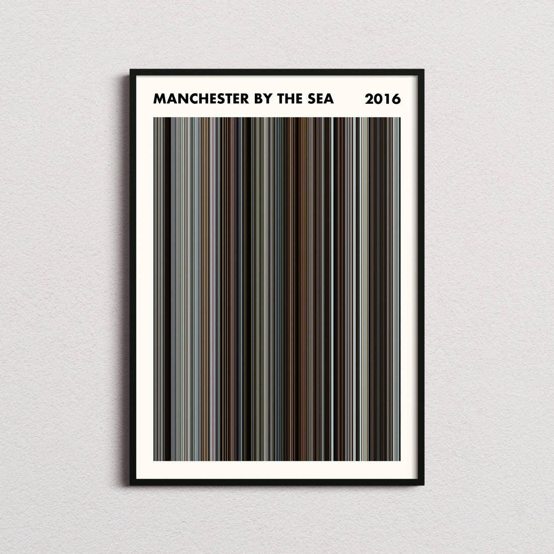 Manchester by the Sea Movie Barcode Poster - Simplified