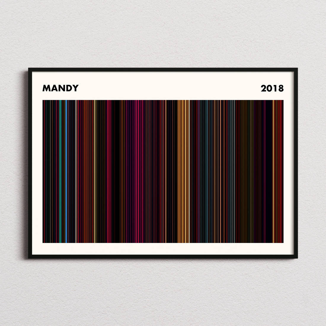 Mandy Movie Barcode Poster - Simplified