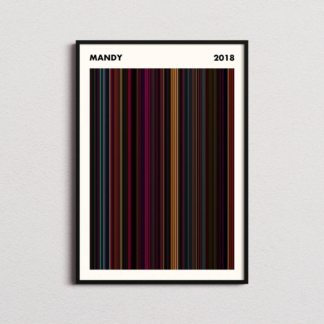 Mandy Movie Barcode Poster - Simplified