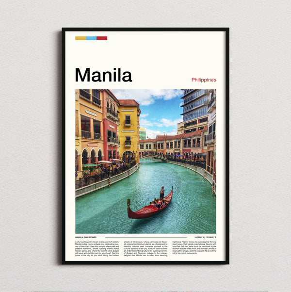 Manila - Gondola On A Canal - Travel Print