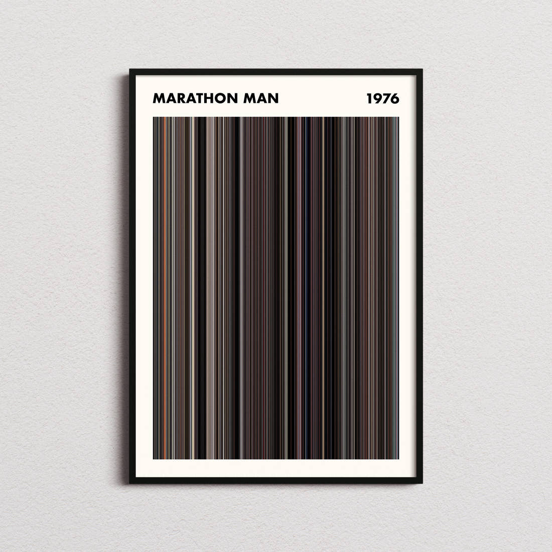 Marathon Man Movie Barcode Poster - Simplified