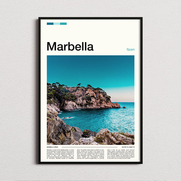 Marbella - Rocky Coastline - Travel Print