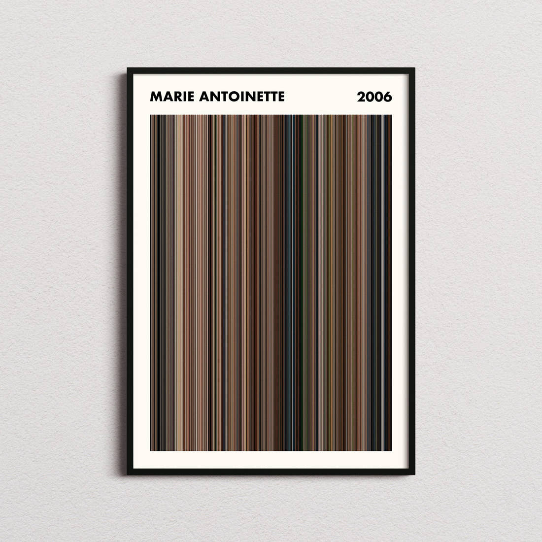 Marie Antoinette Movie Barcode Poster - Simplified