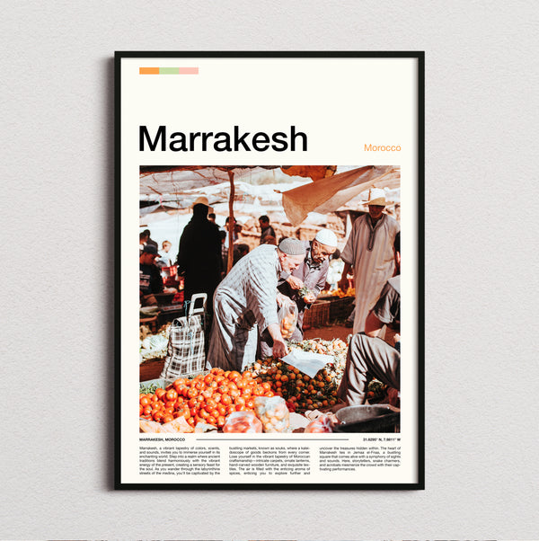 Marrakesh - Fruit Market Stall - Travel Print